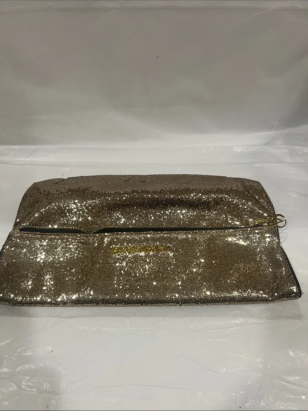 Victoria's Secret Gold Sequin Cosmetic Pouch